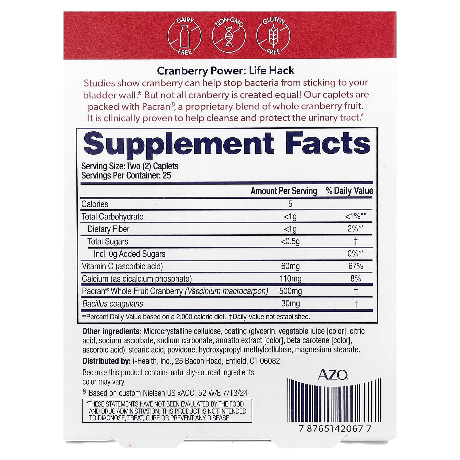 AZO, Cranberry Urinary Health, 50 Caplets