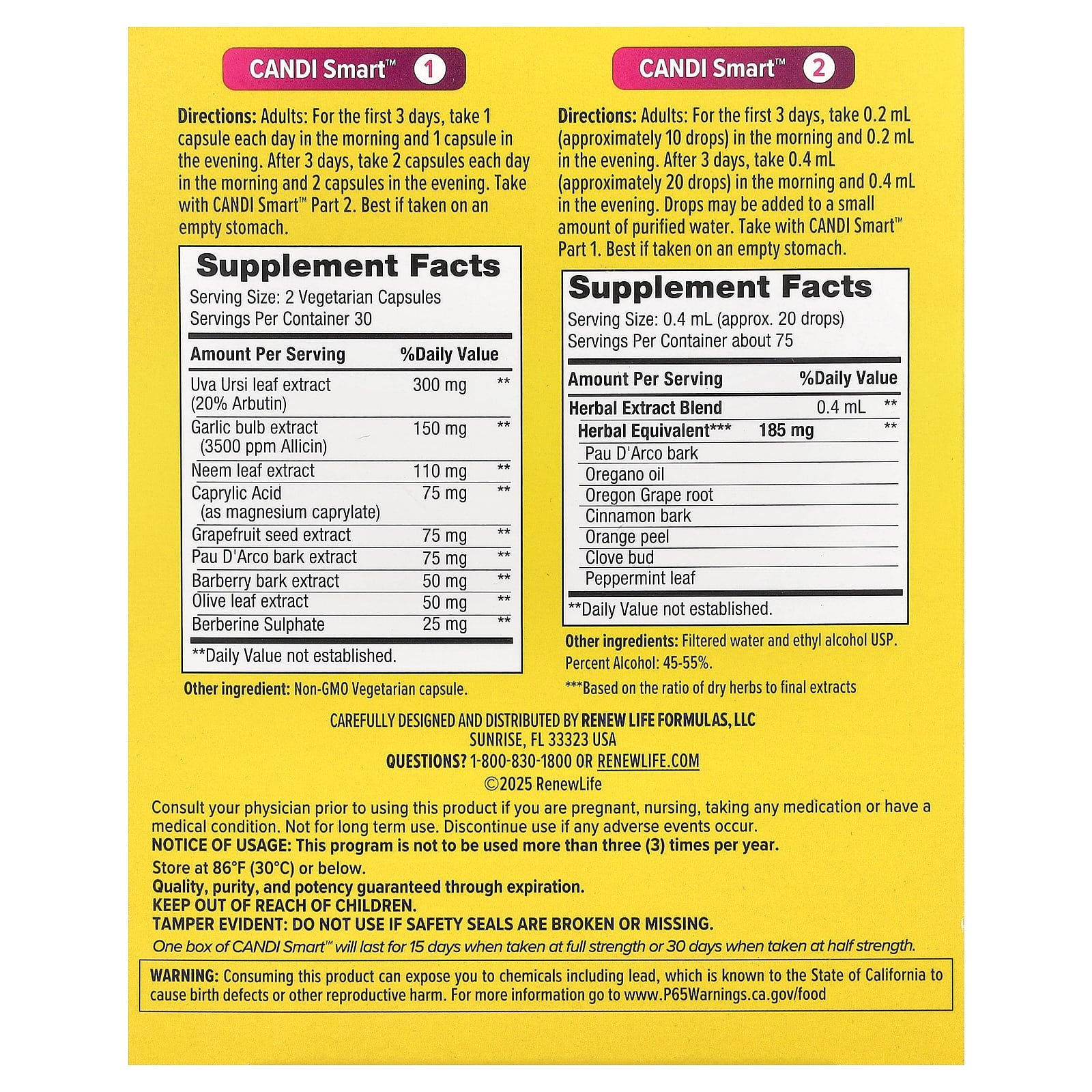 Renew Life, CandiSmart™, 15-Day Program, 2 Count
