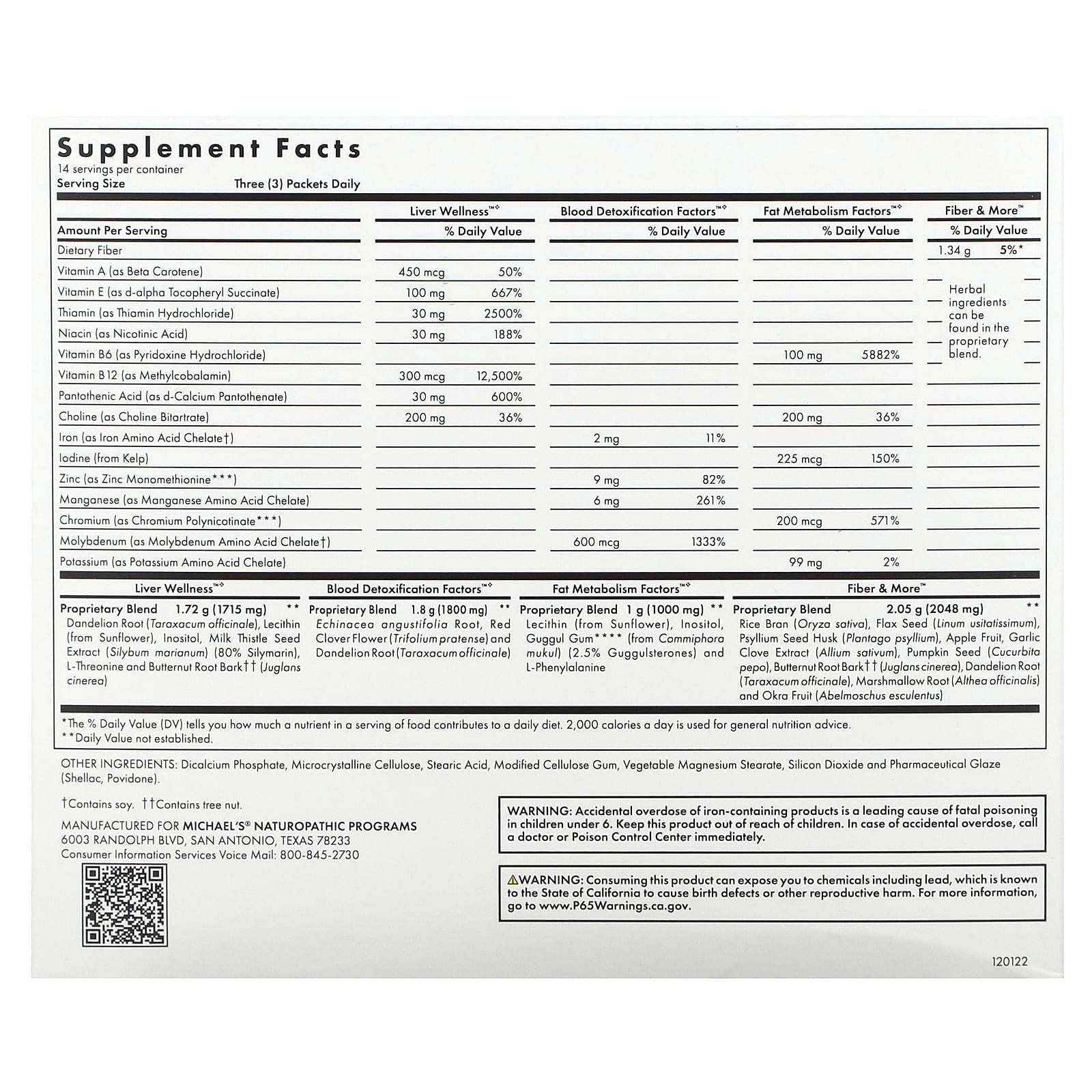 Michael's Health, Ultimate Detox & Cleanse, 42 Individual Packets