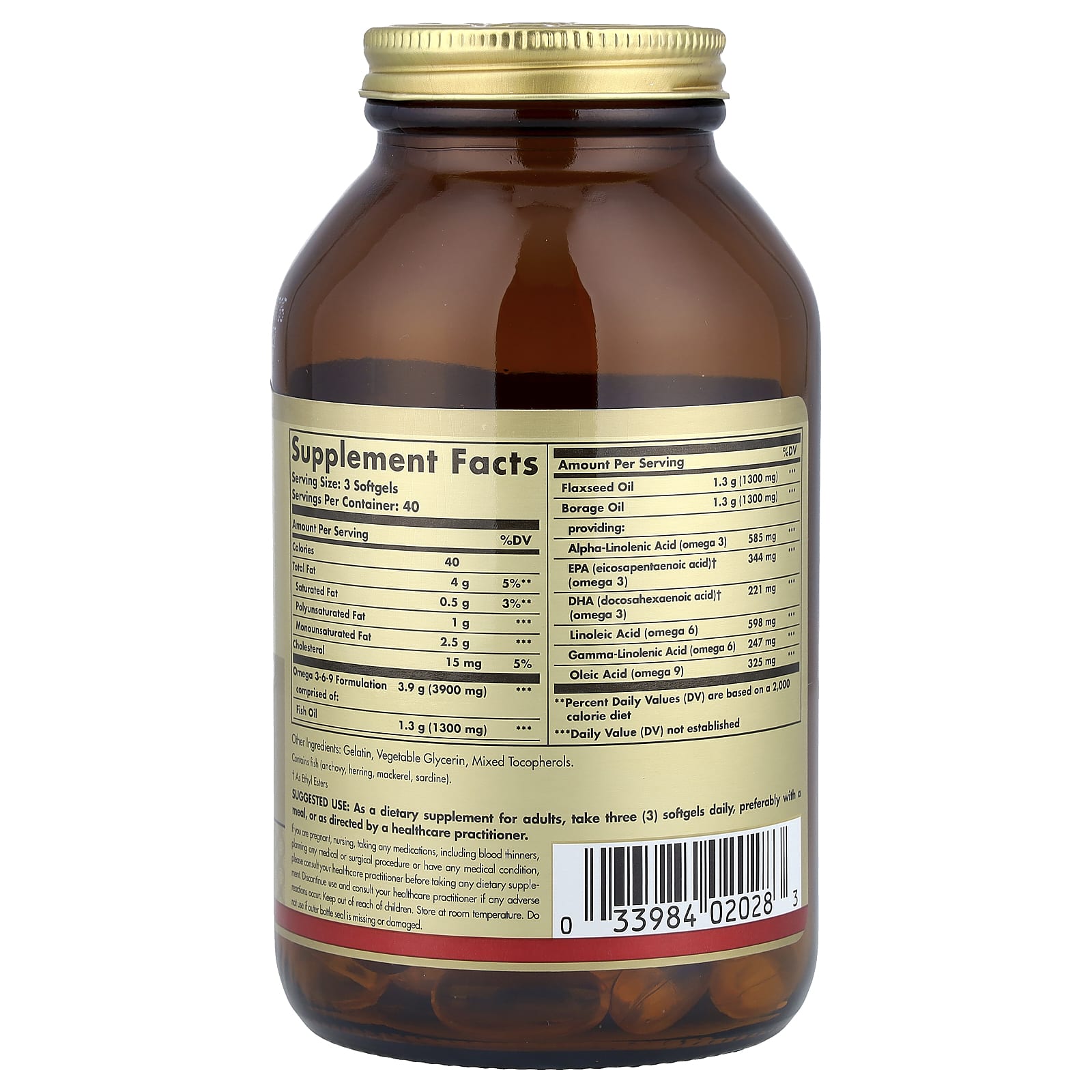 Solgar, Omega 3-6-9, 120 Softgels