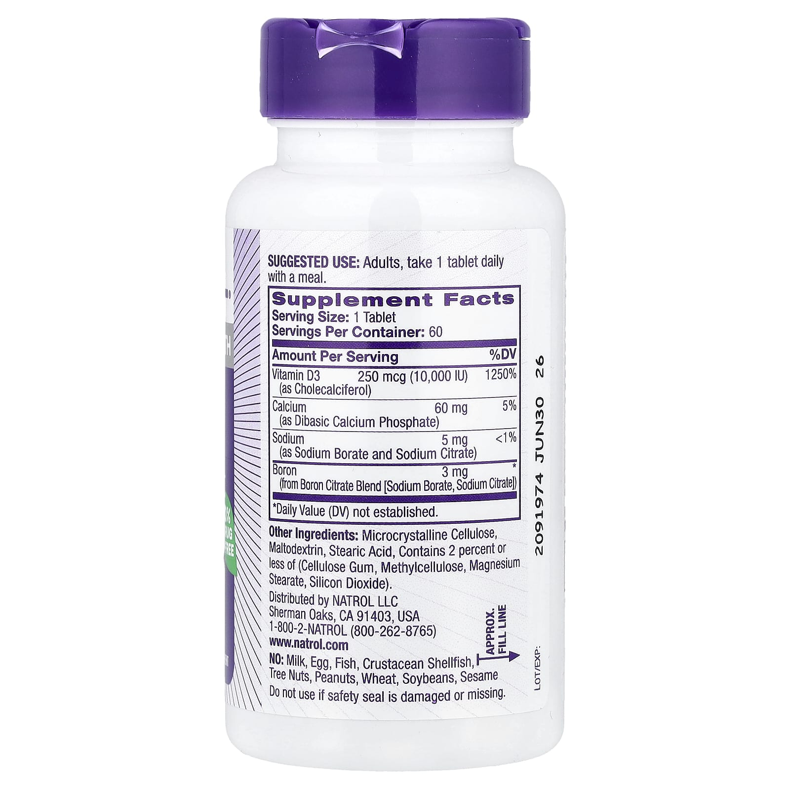 Natrol, Vitamin D3, 60 Tablets