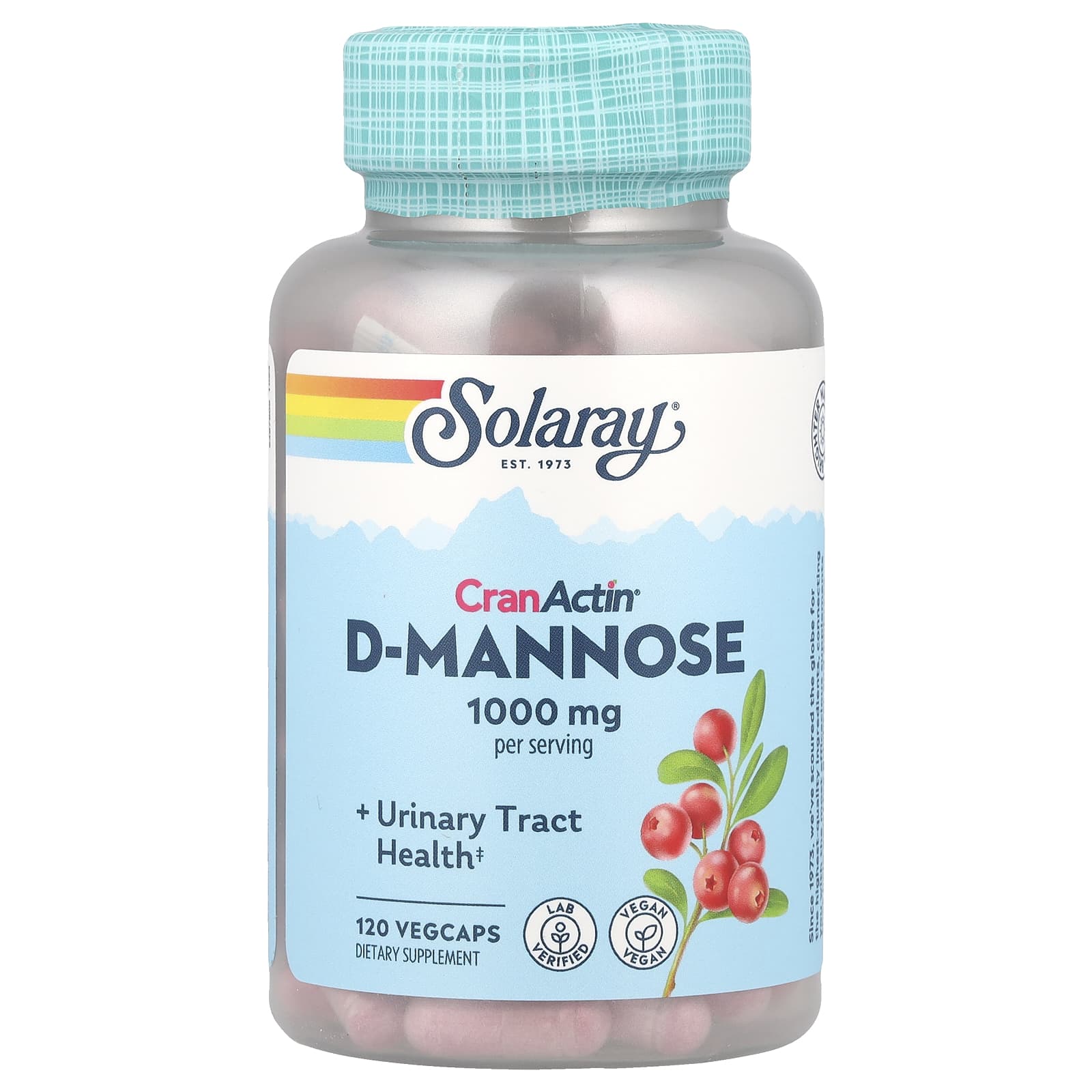 Solaray, CranActin® D-Mannose, 120 VegCaps