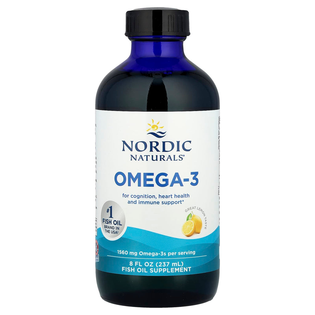 Nordic Naturals, Omega-3, Lemon, 1,560 mg, 8 fl oz (237 ml)