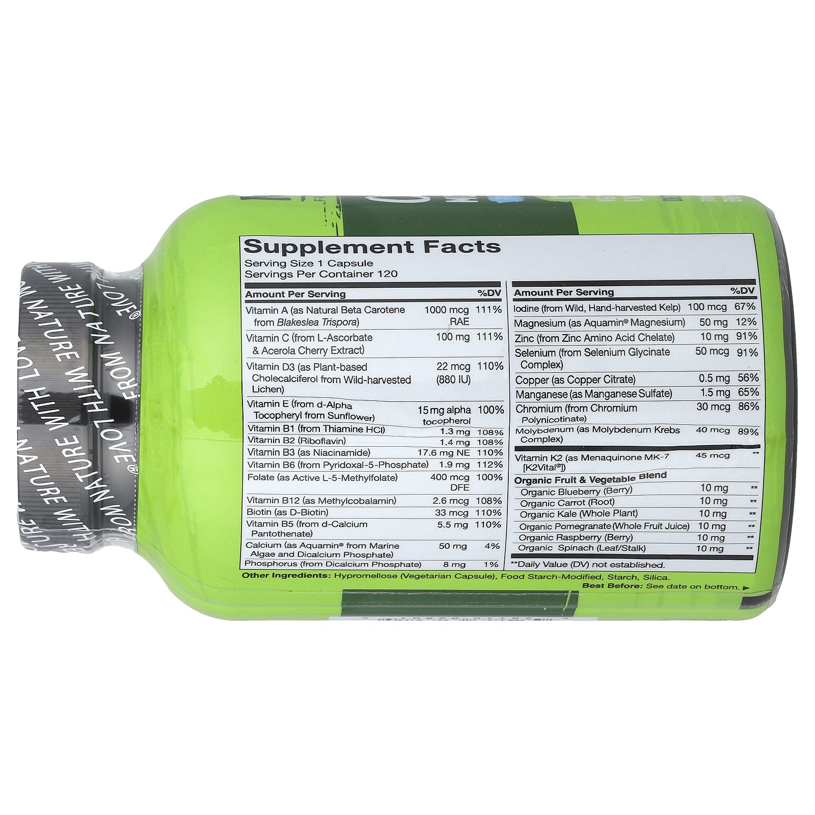 NATURELO, One Daily Multivitamin, For Men, 120 Vegetarian Capsules