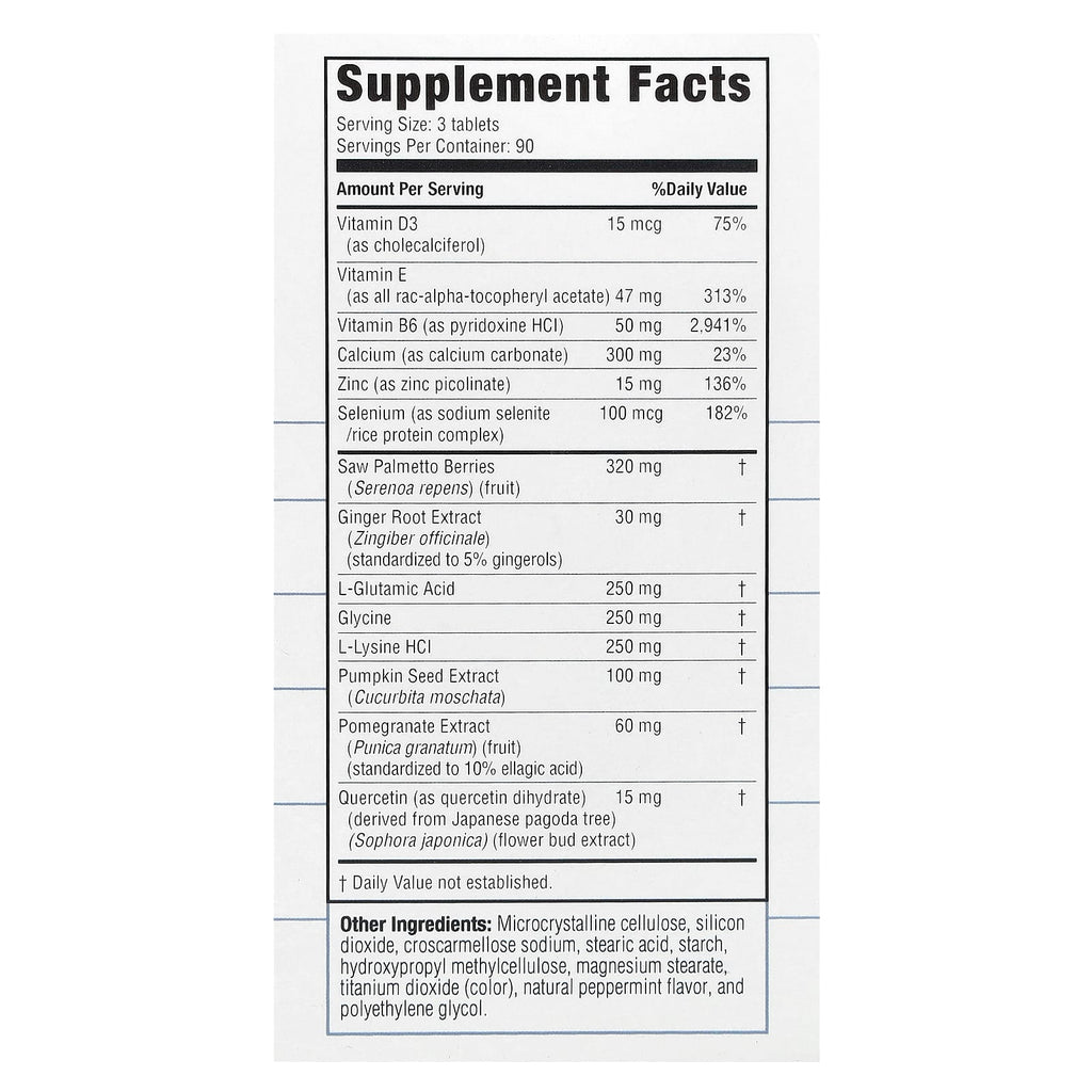 Real Health, The Prostate Formula with Saw Palmetto, 270 Tablets