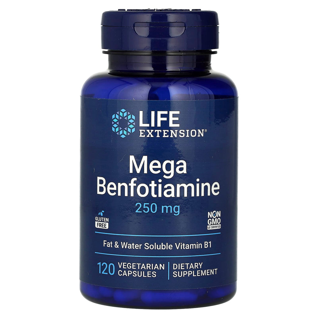 Life Extension, Mega Benfotiamine, 250 mg, 120 Vegetarian Capsules