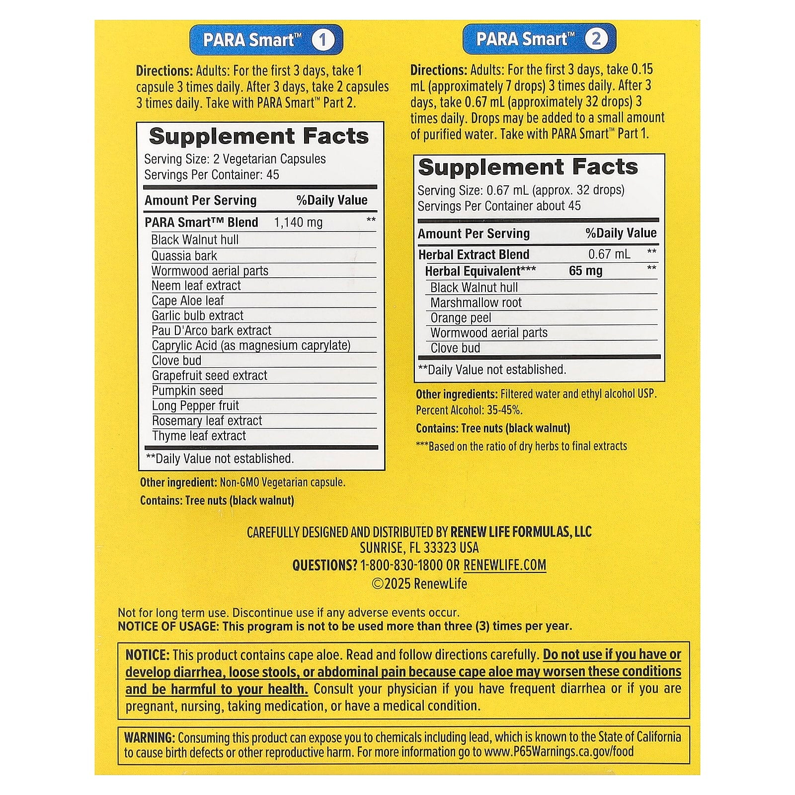 Renew Life, ParaSmart Cleanse, 14-Day Targeted Cleanse, 2-Part