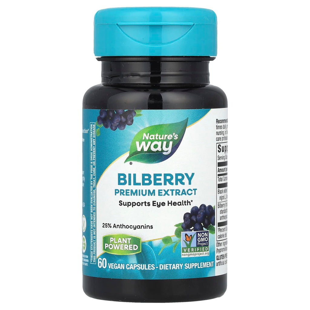 Nature's Way, Bilberry, Premium Extract, 60 Vegan Capsules
