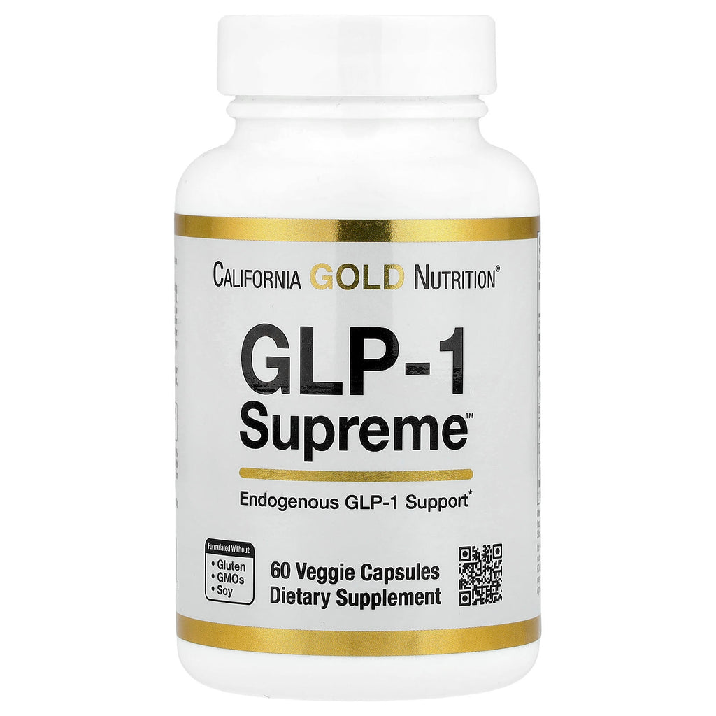 California Gold Nutrition, GLP-1 Supreme™, with Akkermansia, Berberine, Quercetin & Curcumin, 60 Veggie Capsules