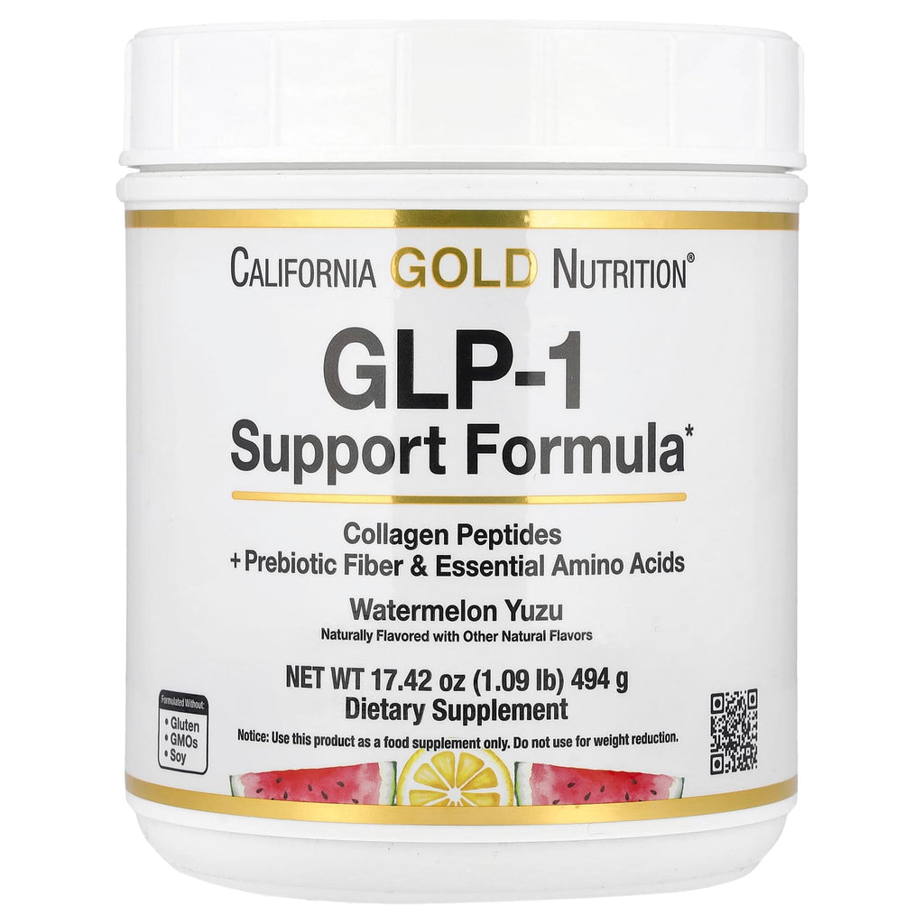 California Gold Nutrition, GLP-1 Support Formula, Watermelon Yuzu, 1.09 lb (494 g)