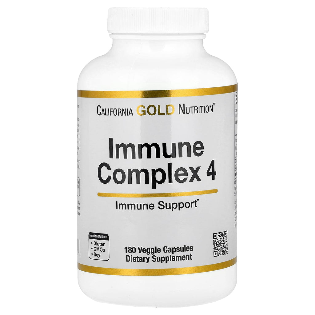 California Gold Nutrition, Immune Complex 4, 180 Veggie Capsules