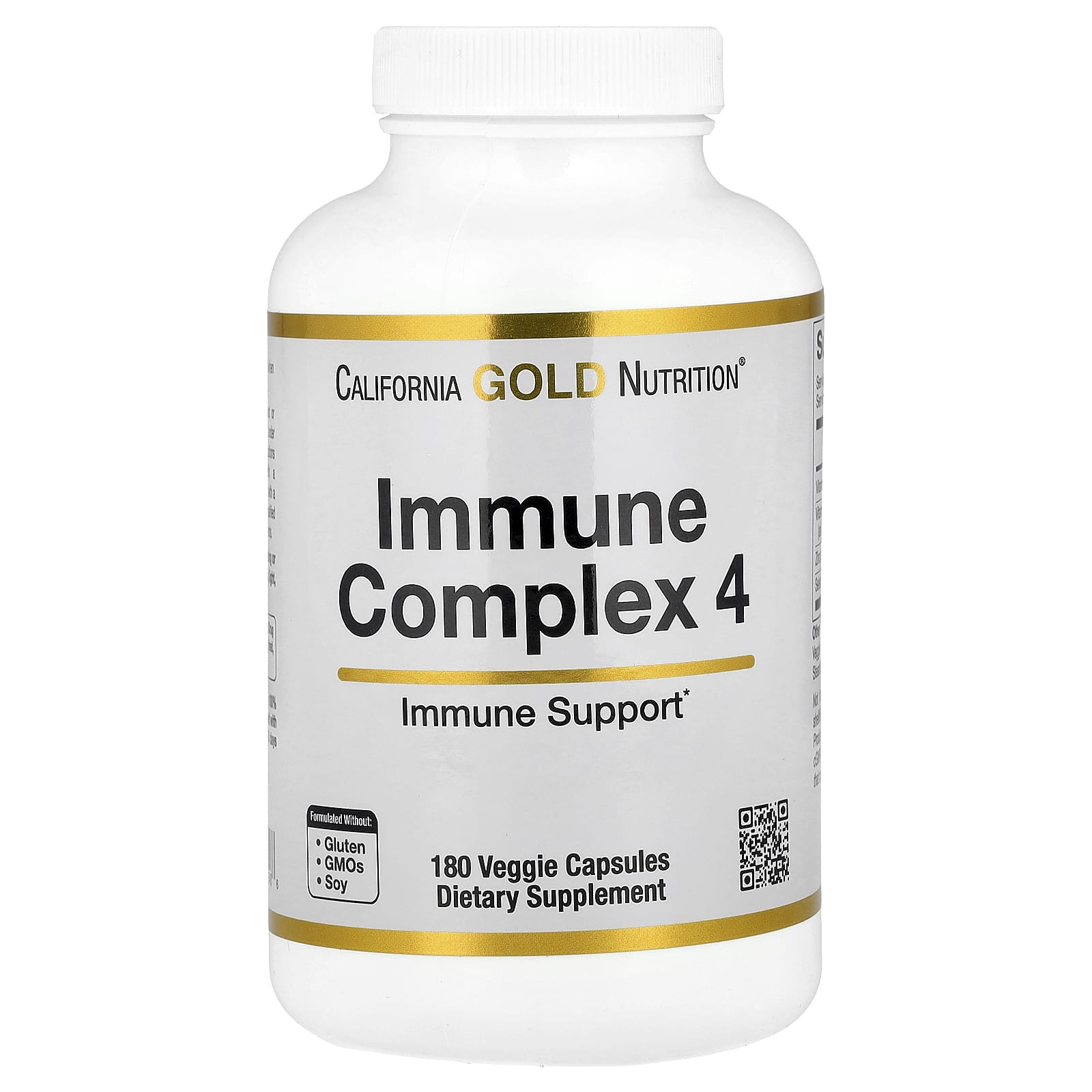 California Gold Nutrition, Immune Complex 4, 180 Veggie Capsules