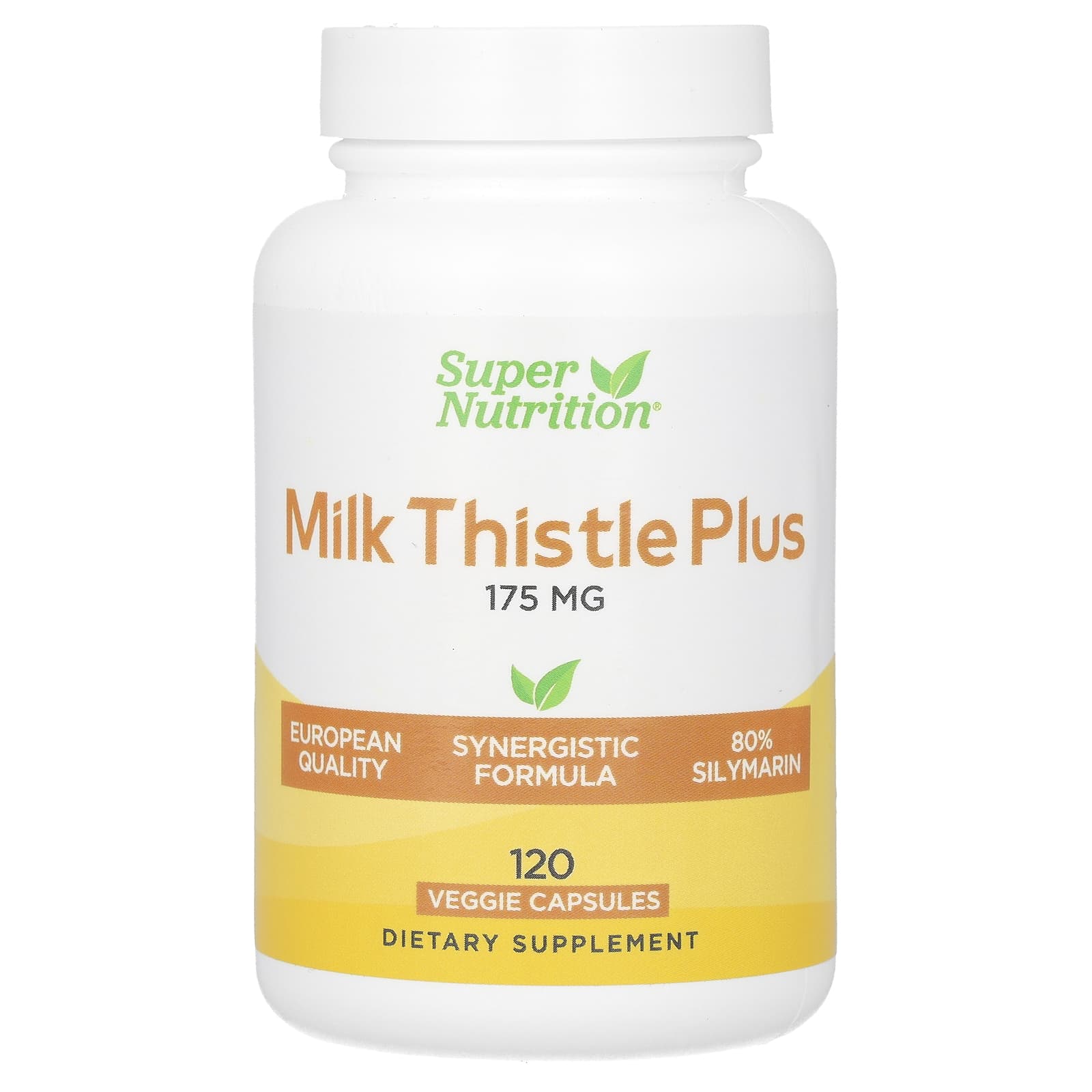 Super Nutrition, Milk Thistle Plus with Turmeric Extract and Artichoke Extract, 175 mg, 120 Veggie Capsules