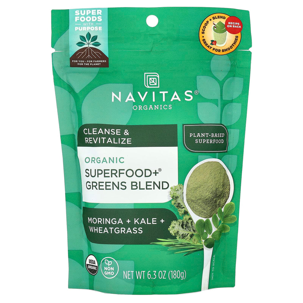 Navitas Organics, Organic Superfood+® Greens Blend, 6.3 oz (180 g)