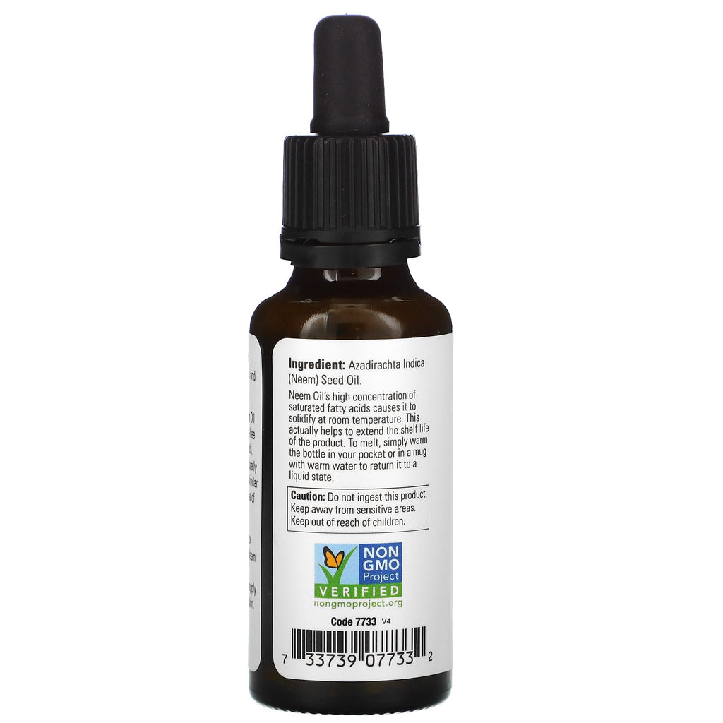 NOW Foods, Solutions, 100% Pure Neem Oil, 1 fl oz (30 ml)