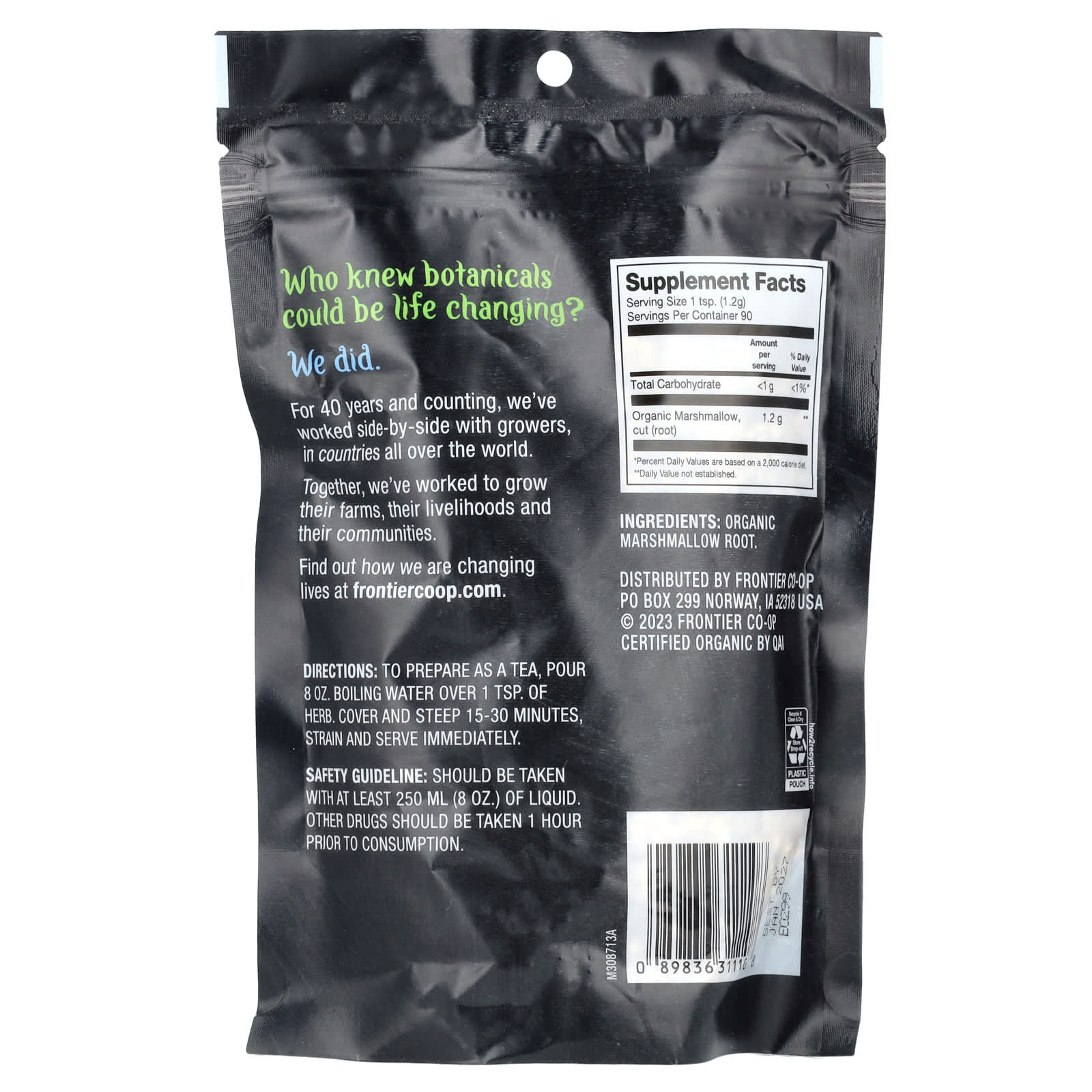 Frontier Co-op, Organic Marshmallow Root, 3.81 oz (108 g)