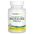 NaturesPlus, Shot-O-B12, 5,000 mcg, 60 Tablets