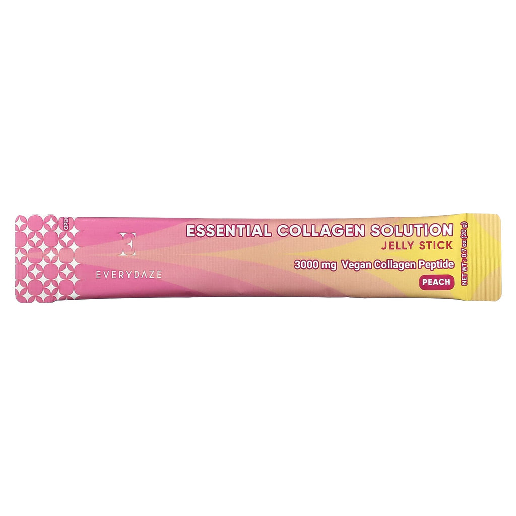 Everydaze, Essential Collagen Solution Jelly Stick, Peach, 3,000 mg, 10 Sticks, 0.7 oz (20 g) Each
