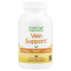 Super Nutrition, Vein Support with Diosmin, Butcher's Broom, Horse Chestnut, Bioflavonoids and Enzymes, 90 Veggie Capsules